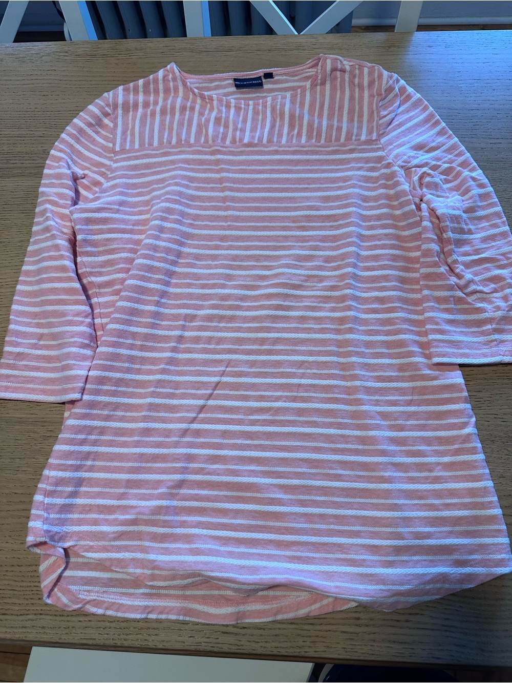 Northcrest Pink & White Striped Tunic Top